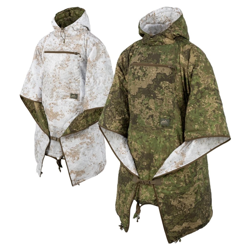 Poncho reversible SWAGMAN ROLL PENCOTT® WILDWOOD™/SNOWDRIFT™ en nylon impermeable 145 x 200 cm