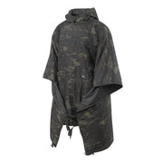 Poncho SWAGMAN ROLL Climashield® MULTICAM® Black desplegado, poncho impermeable de nylon