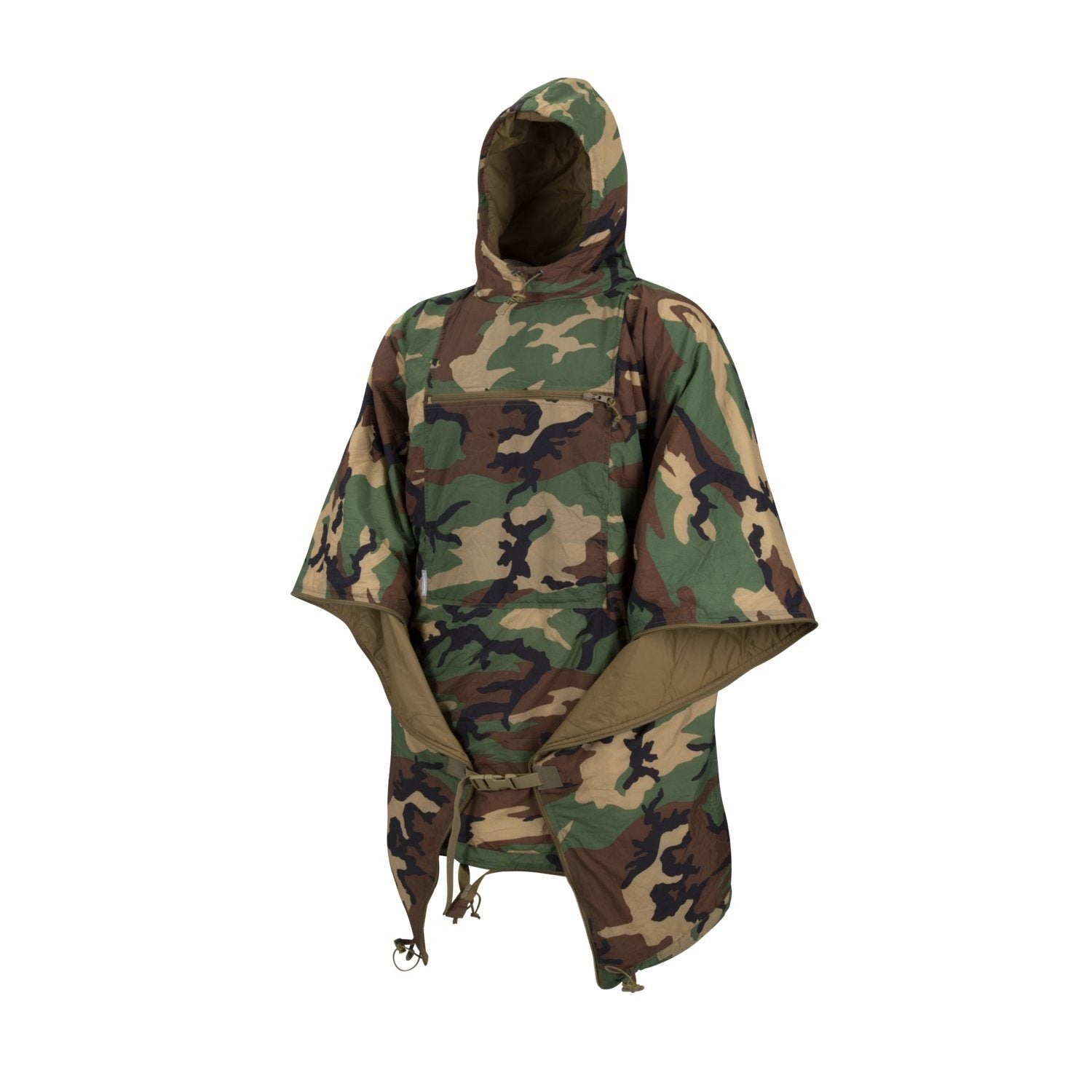 Poncho SWAGMAN ROLL Climashield Crimson Sky desplegado, impermeable de nylon, aprox. 145 x 200 cm