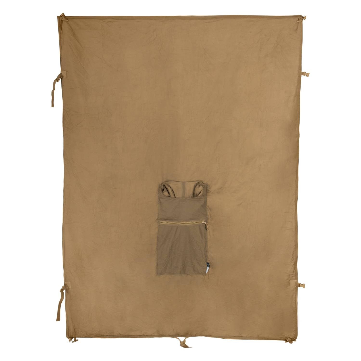 Poncho SWAGMAN ROLL Climashield Crimson Sky desplegado, impermeable de nylon, aprox. 145 x 200 cm