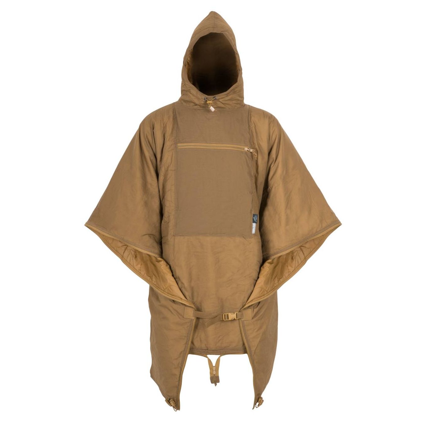 Poncho SWAGMAN ROLL Climashield Crimson Sky desplegado, impermeable de nylon, aprox. 145 x 200 cm
