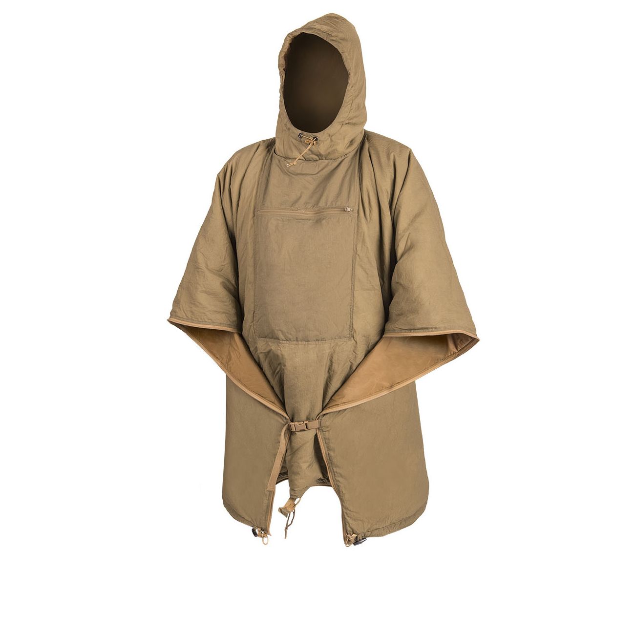 Poncho SWAGMAN ROLL Climashield Crimson Sky desplegado, impermeable de nylon, aprox. 145 x 200 cm