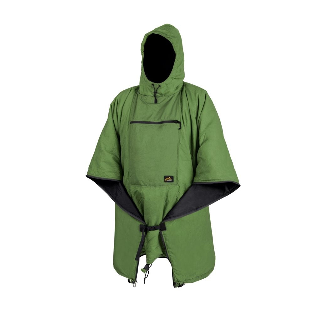 Poncho SWAGMAN ROLL Climashield Crimson Sky desplegado, impermeable de nylon, aprox. 145 x 200 cm