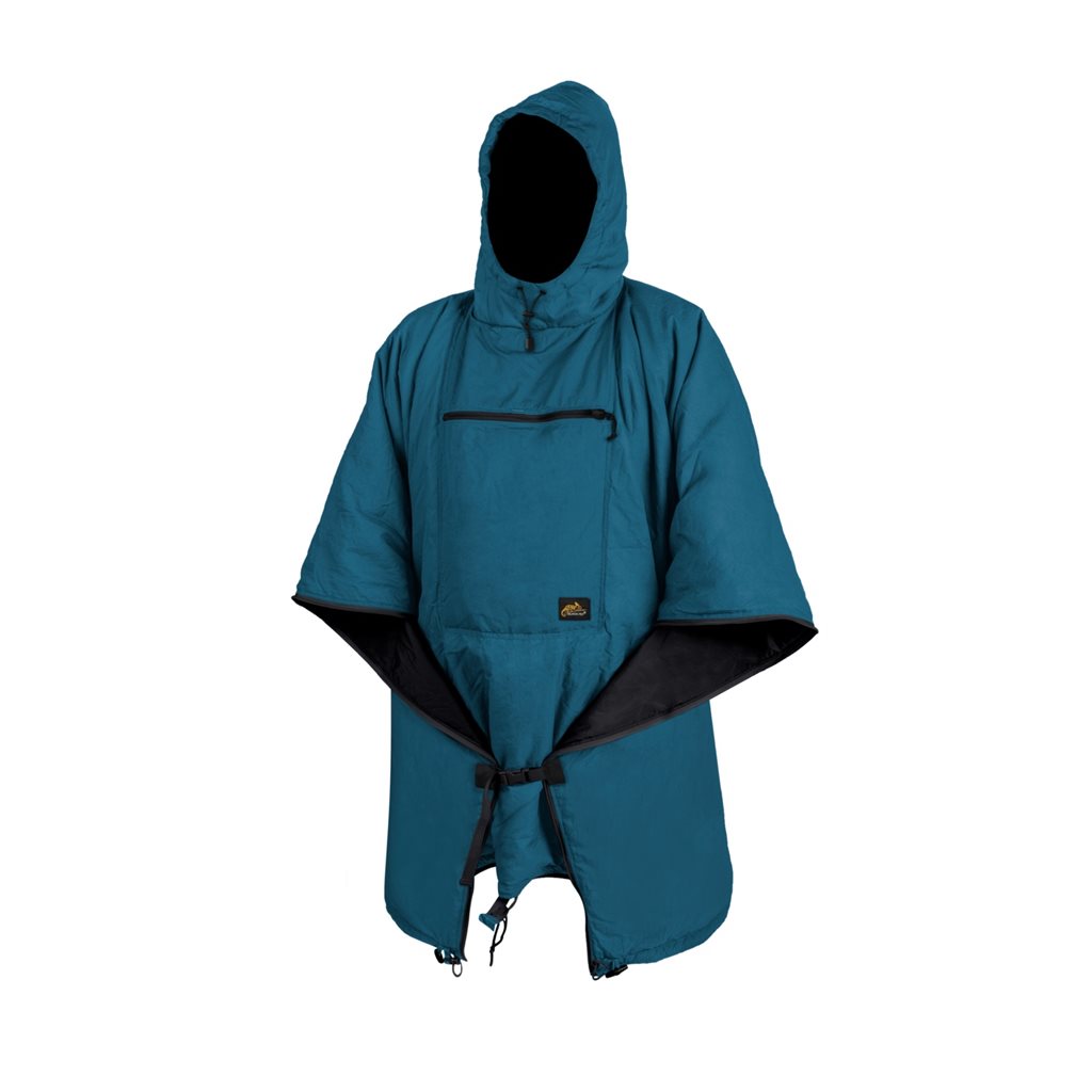 Poncho SWAGMAN ROLL Climashield Crimson Sky desplegado, impermeable de nylon, aprox. 145 x 200 cm