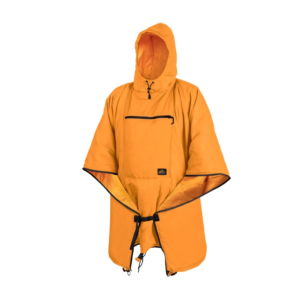 Poncho SWAGMAN ROLL Climashield Crimson Sky desplegado, impermeable de nylon, aprox. 145 x 200 cm