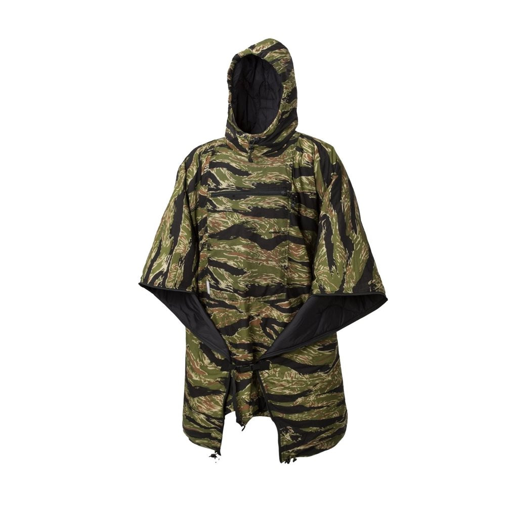 Poncho SWAGMAN ROLL Climashield Crimson Sky desplegado, impermeable de nylon, aprox. 145 x 200 cm
