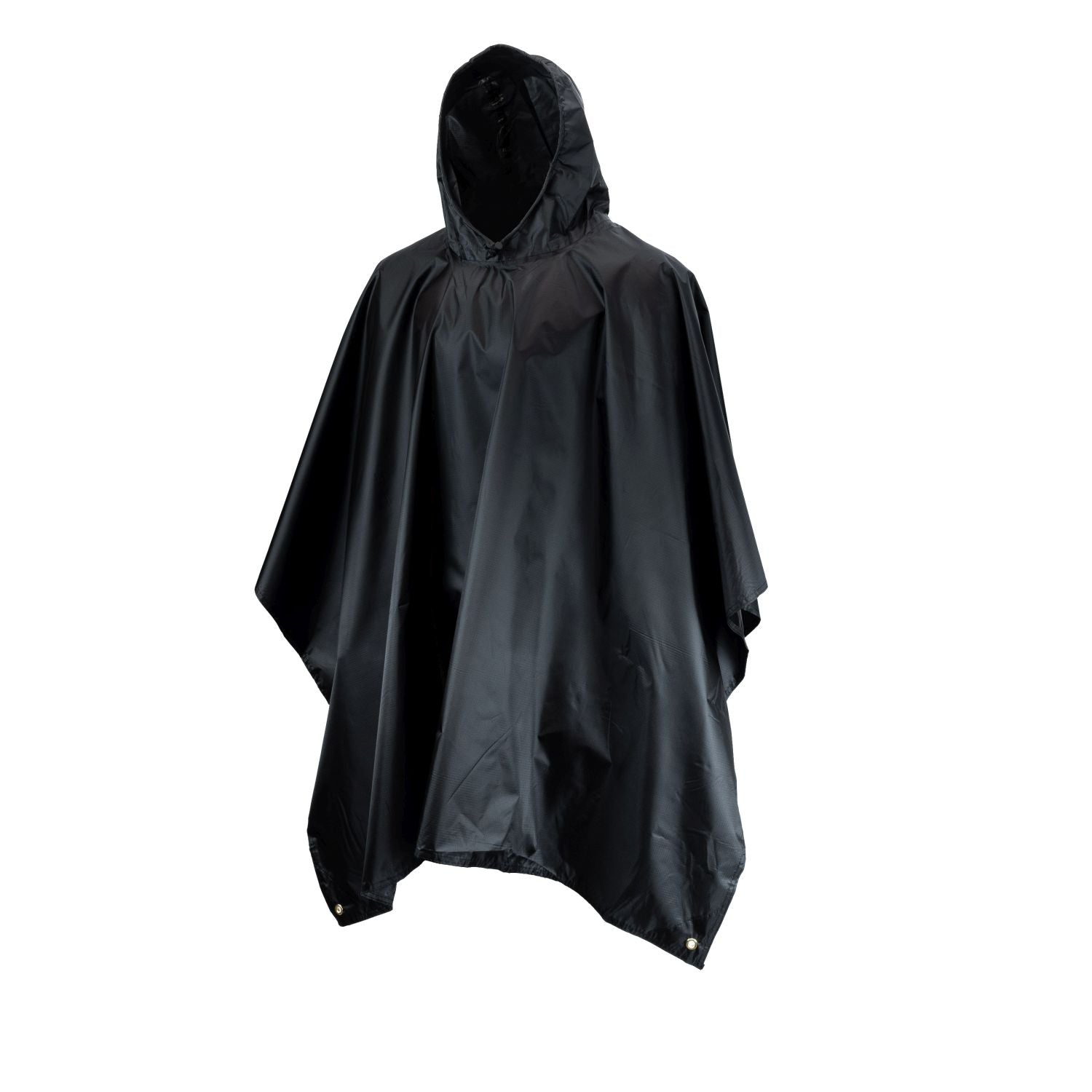 Poncho británico MIL-COM negro, nylon ripstop, vista del producto