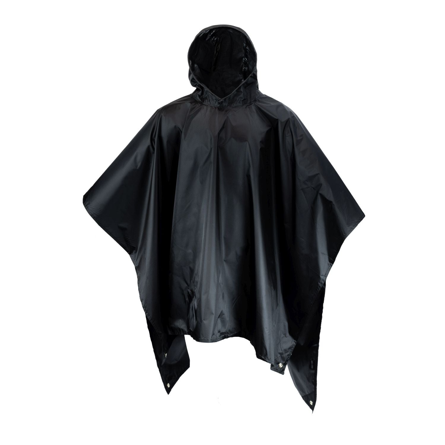 Poncho británico MIL-COM negro, nylon ripstop, vista del producto