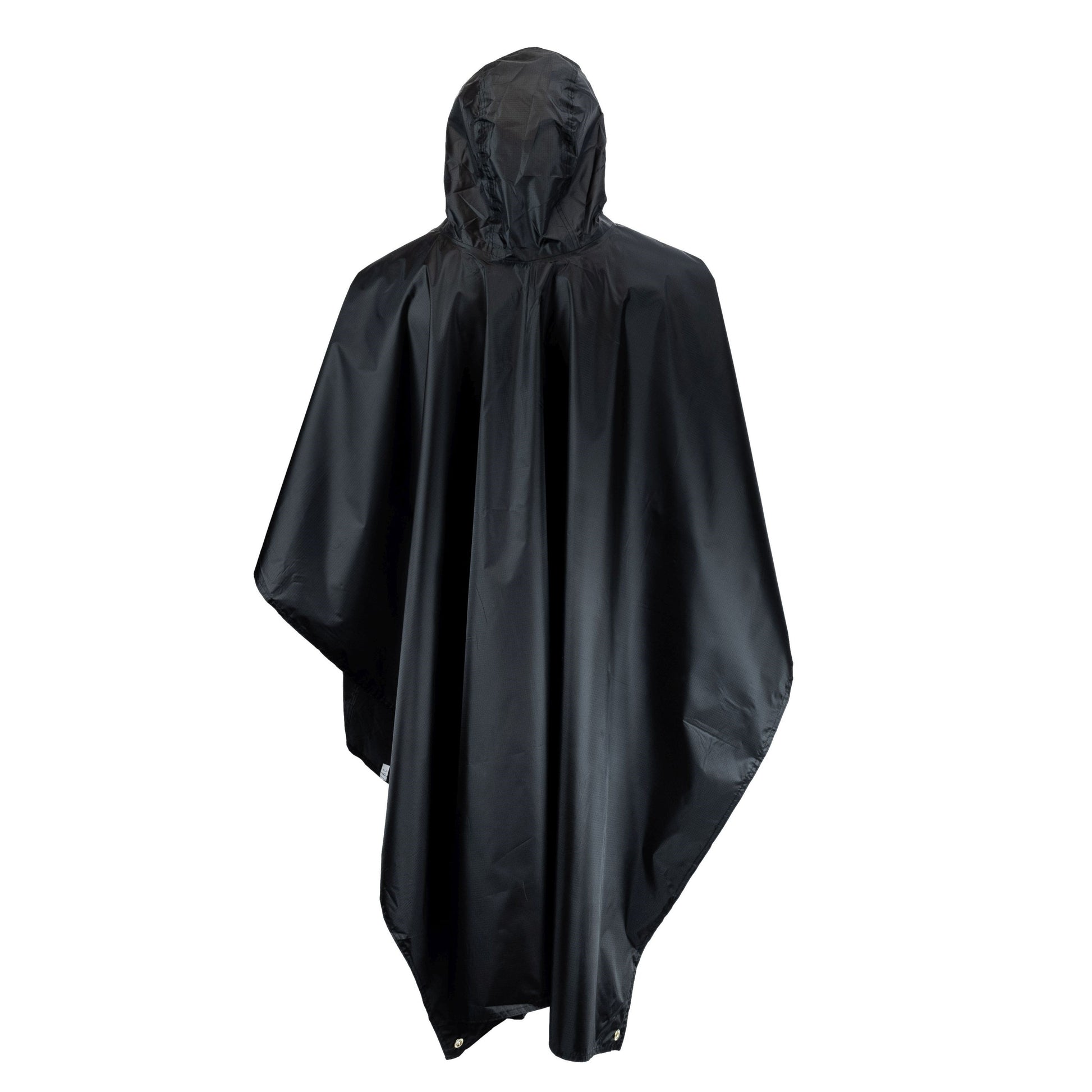 Poncho británico MIL-COM negro, nylon ripstop, vista del producto