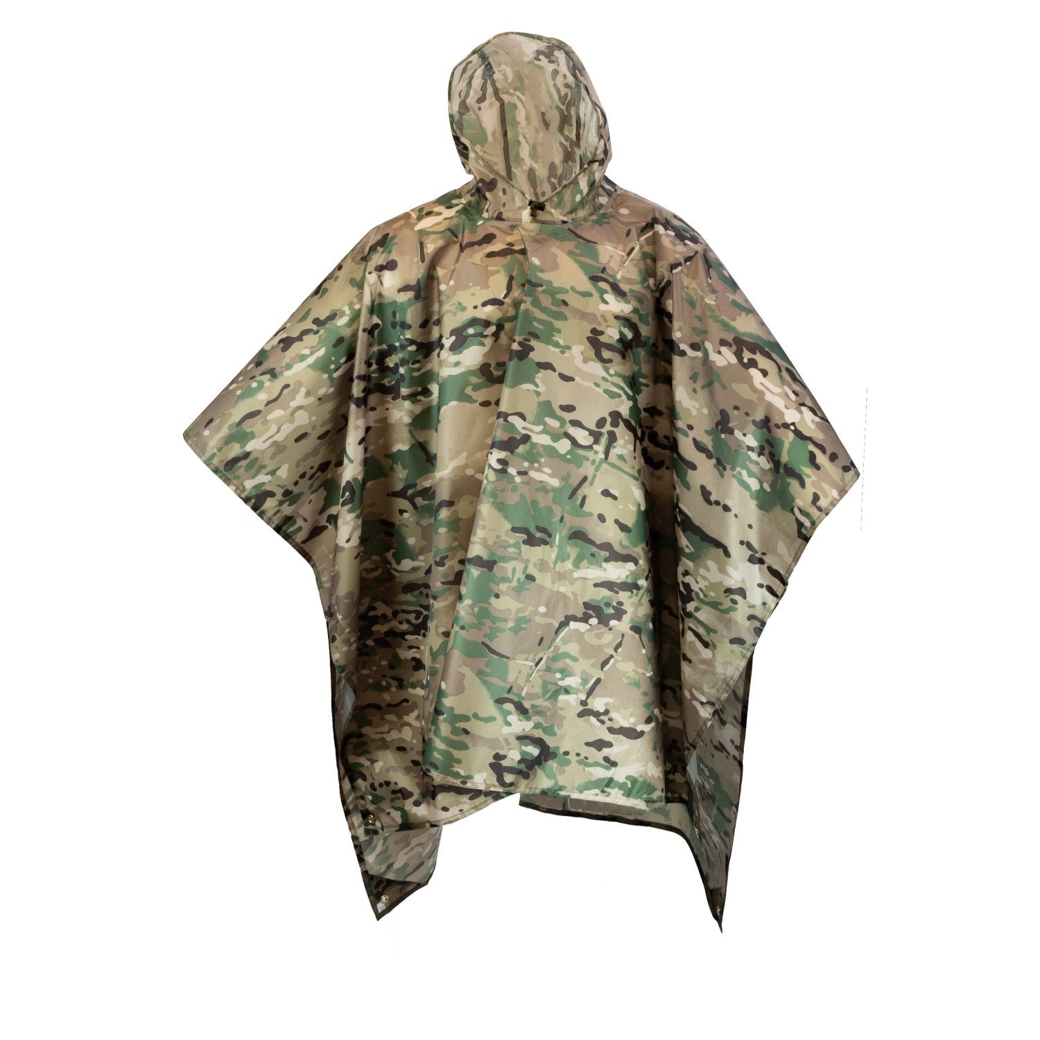 Poncho británico MIL-COM camuflado CAMO, nylon ripstop, 213 × 145 cm