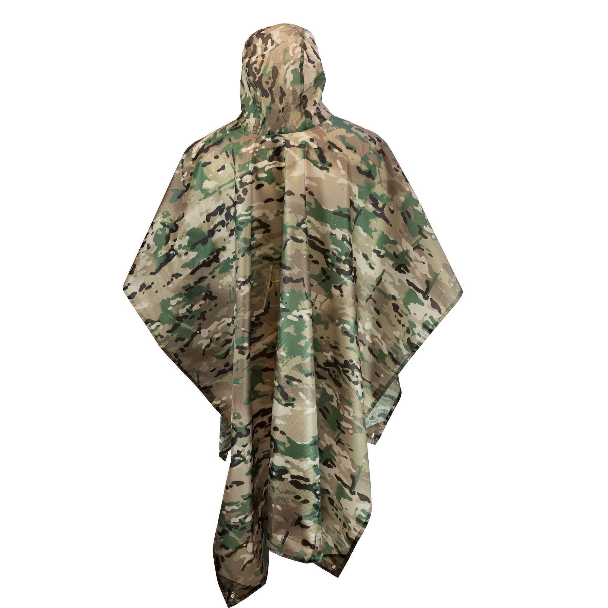Poncho británico MIL-COM camuflado CAMO, nylon ripstop, 213 × 145 cm