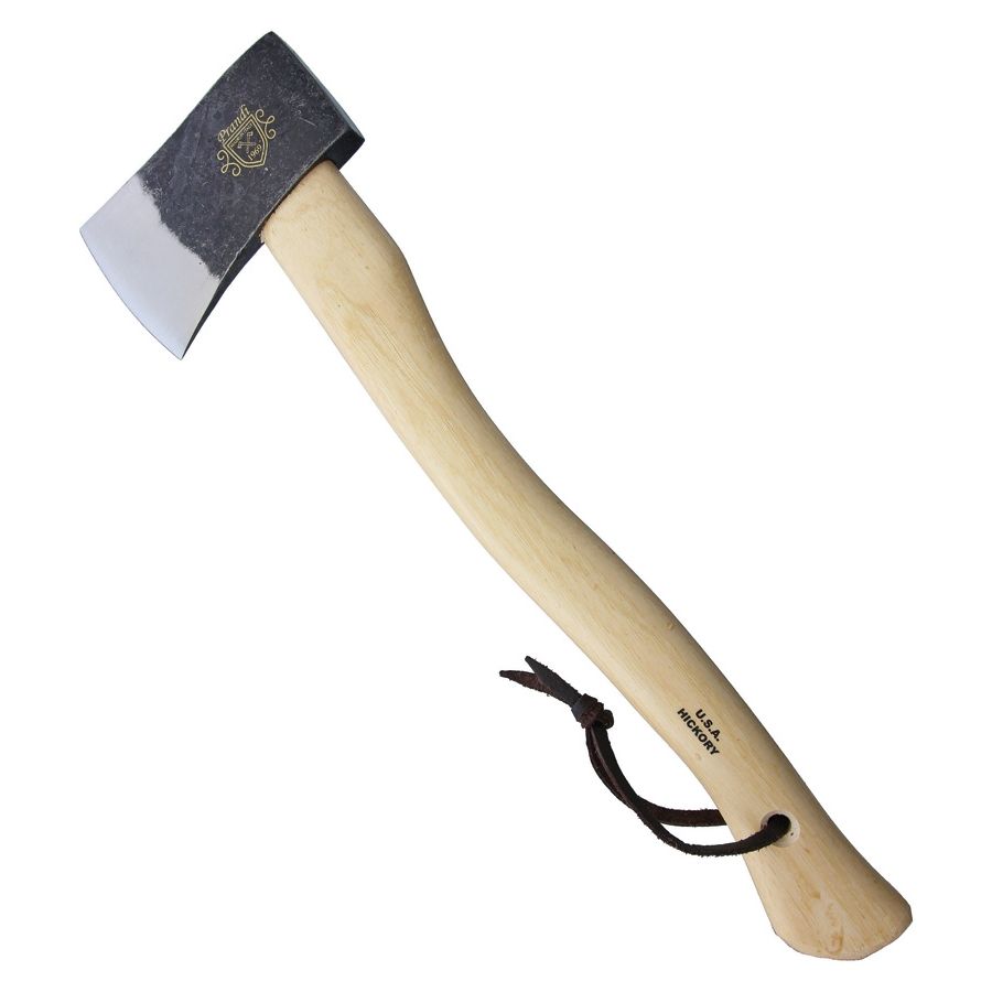 Hacha YANKEE con mango de nogal americano 50 cm y cabeza de acero al carbono