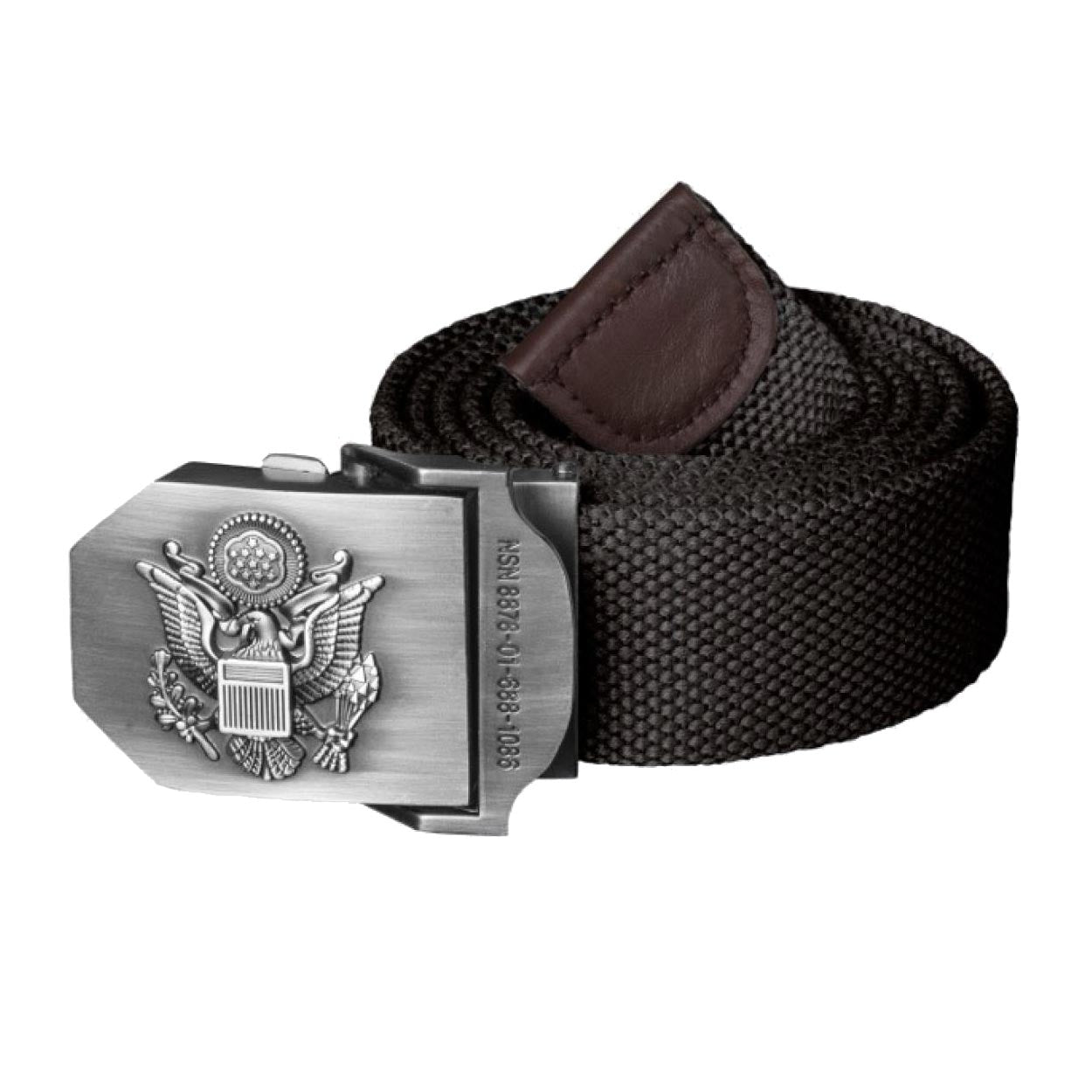 Cinturón negro US ARMY con hebilla metálica y emblema
