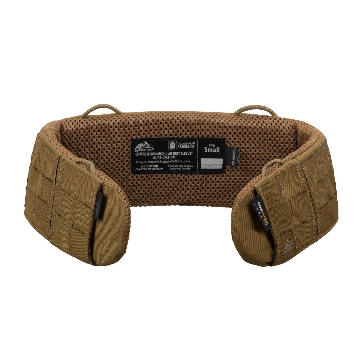 Cinturón de combate COMPETITION MODUAR COYOTE, funda anatómica acolchada con MOLLE/PALS y ojales de cuerda