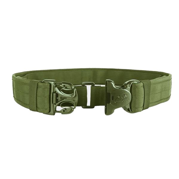 Cinturón DEFENDER SECURITY verde con hebilla DURAFLEX de tres puntos
