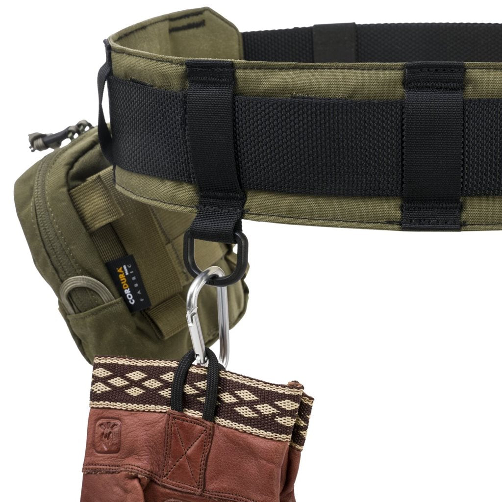 Cinturón Forester Bushcraft negro de nylon compatible MOLLE/PALS, vista general