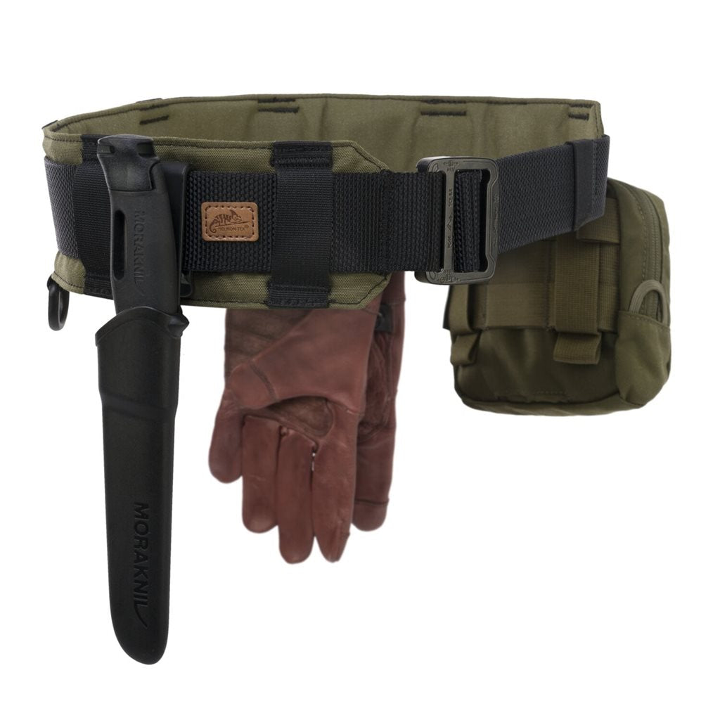 Cinturón Forester Bushcraft negro de nylon compatible MOLLE/PALS, vista general