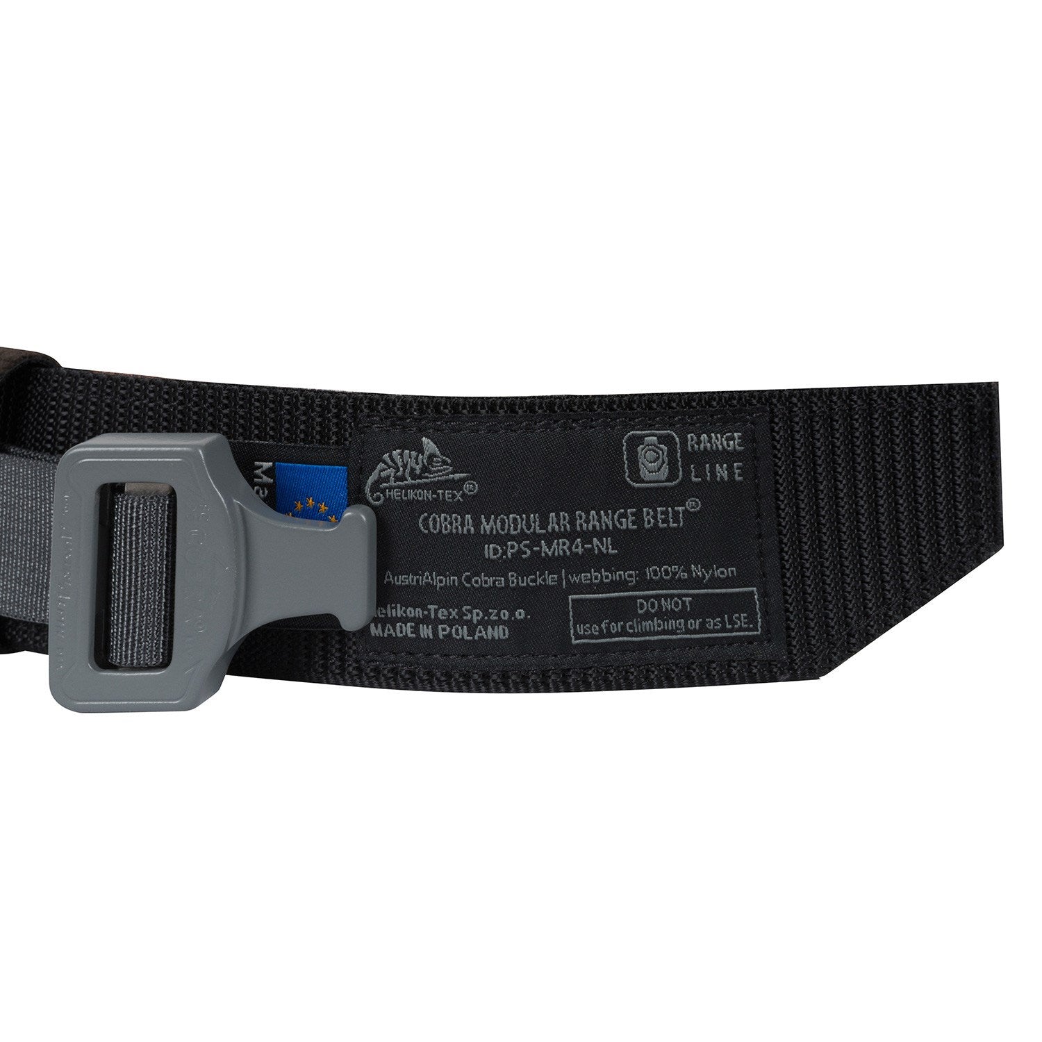 Cinturón COBRA MODULAR negro, vista general del cinturón