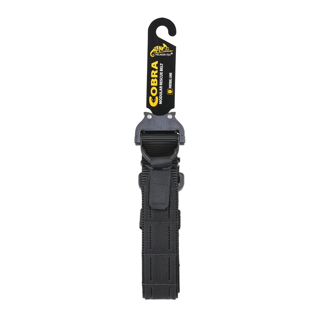 Cinturón táctico COBRA MODUAR RESCUE® negro de HELIKON-TEX con fijación modular laser-cut MOLLE/PALS