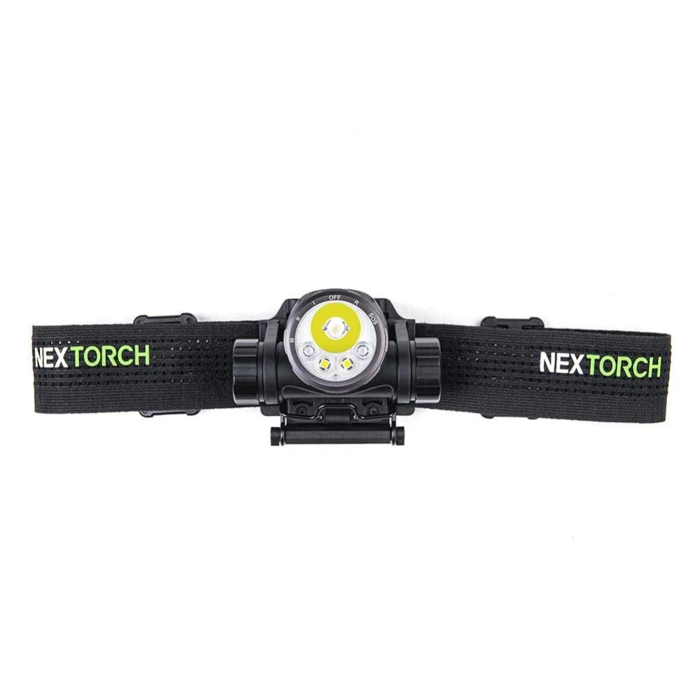 Linterna frontal recargable NEXTORCH HISTAR montada en casco, armazón de aleación de magnesio
