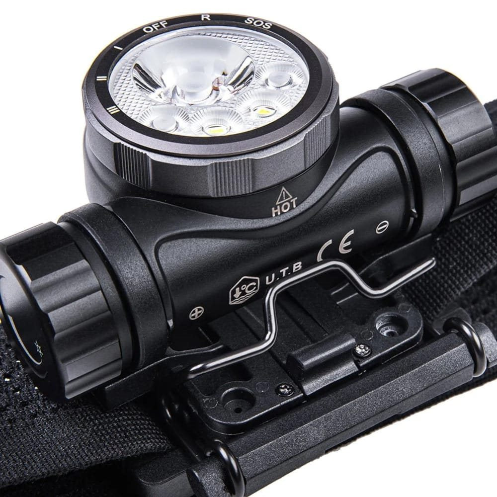 Linterna frontal recargable NEXTORCH HISTAR montada en casco, armazón de aleación de magnesio