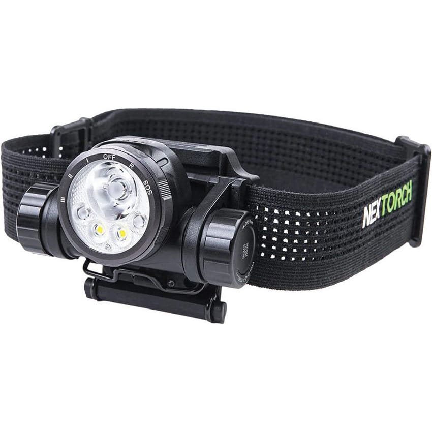Linterna frontal recargable NEXTORCH HISTAR montada en casco, armazón de aleación de magnesio