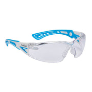 Gafas de protección RUSH+ SMALL con lentes transparentes y montura azul - PSSRUSP0862