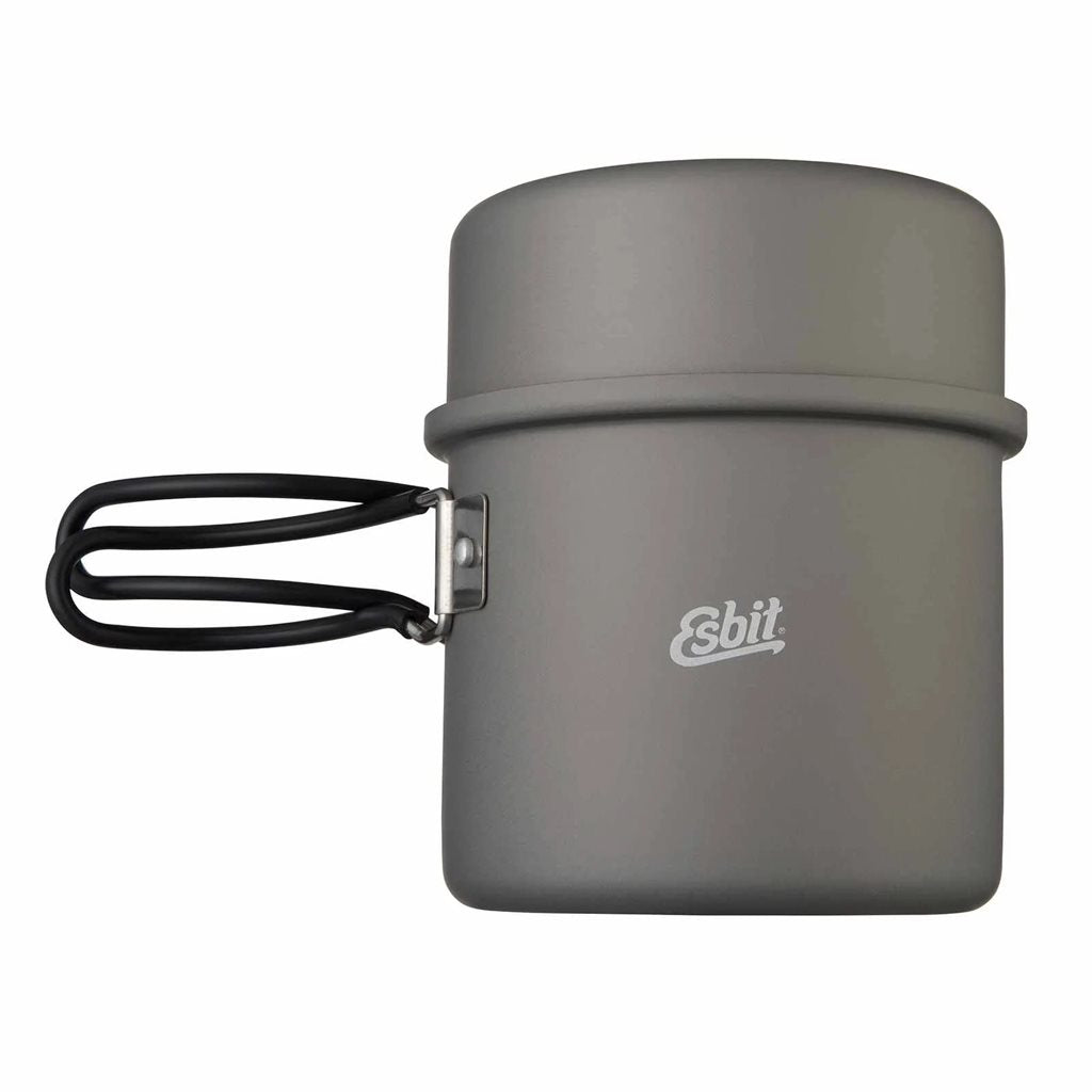 Olla doble aluminio anodizado duro 1 L y 475 ml con asas plegables