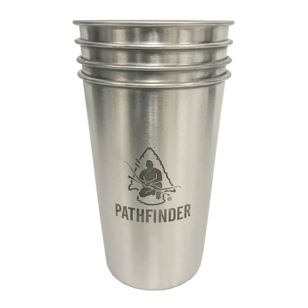 Taza PINT de acero inoxidable 304 PTH018, acabado mate con logo Pathfinder grabado