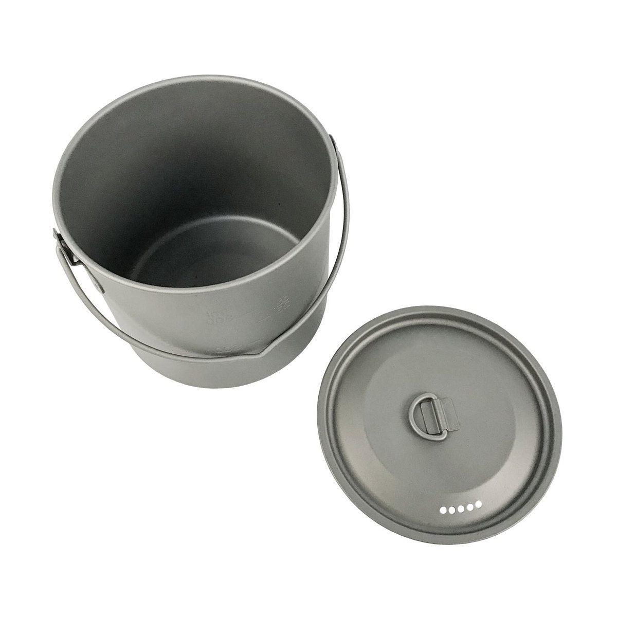 Olla BUSH POT 1100 ml de titanio TA1 con tapa perforada y asas