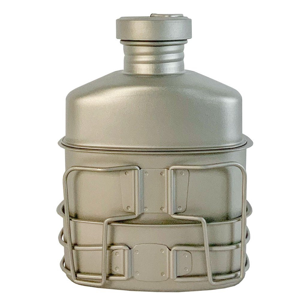 Set de cocina ultraligero PATHFINDER 1100 ml en titanio TA1 con botella, boquilla y cuenco pequeño