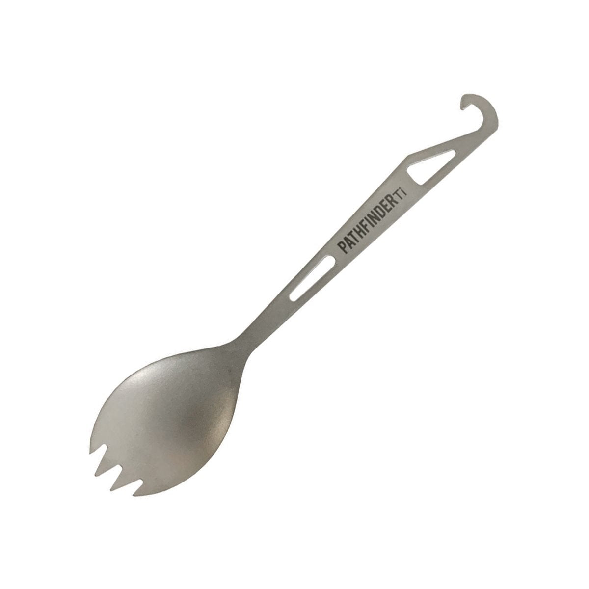 SPORK PATHFINDER PTH207 ultraligero de titanio TA1: cuchara-tenedor con abrebotellas y gancho para olla