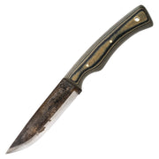 Cuchillo fijo SCORPION con hoja 1095HC de 10,8 cm y mango Micarta, fabricado en EE. UU.