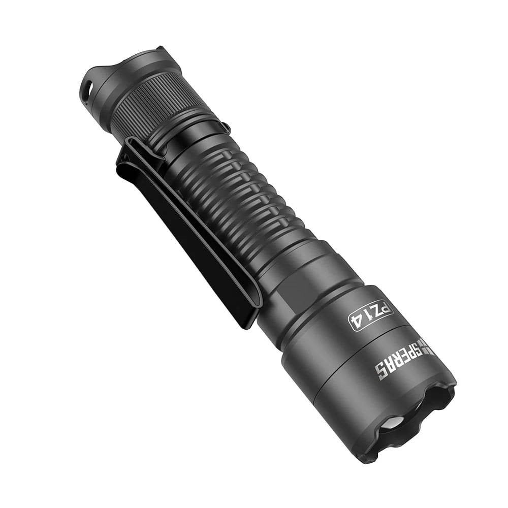 Linterna táctica PZ14 ZOOM negra recargable 1000 lúmenes alcance 440 m resistente IP67