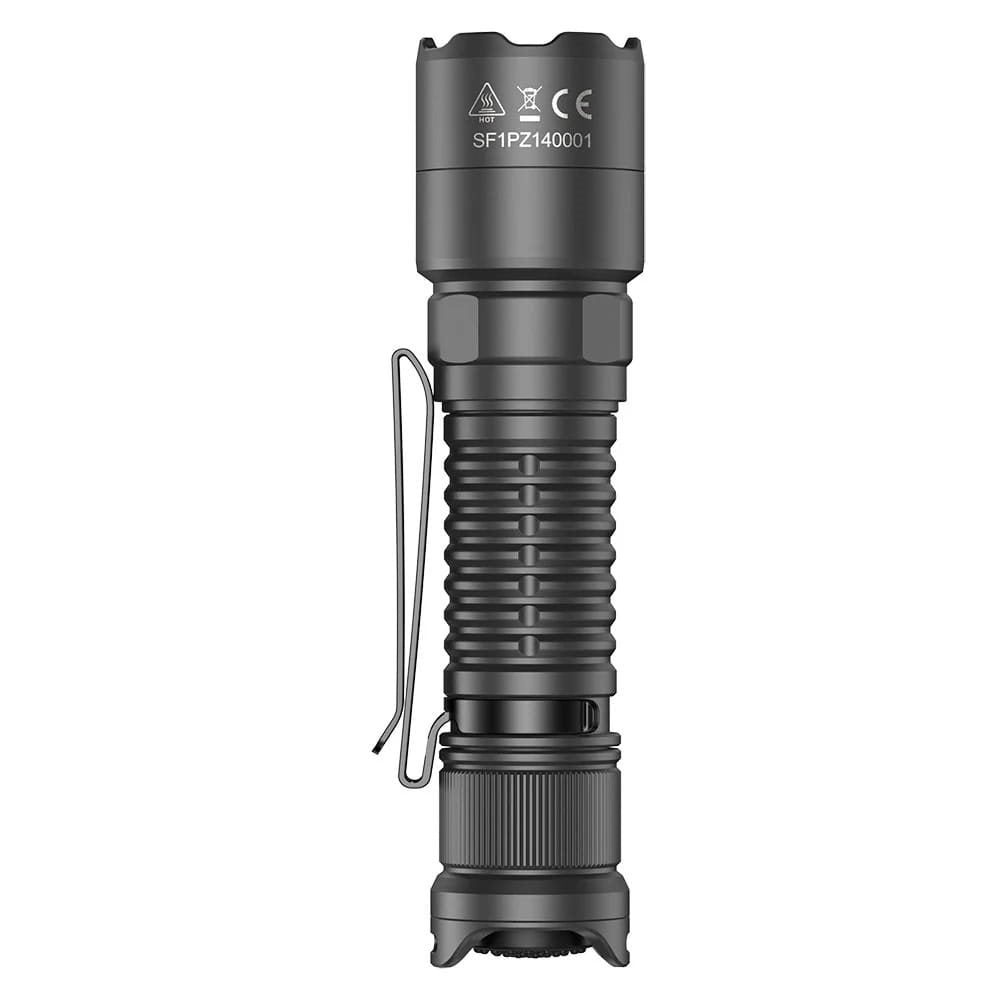 Linterna táctica PZ14 ZOOM negra recargable 1000 lúmenes alcance 440 m resistente IP67