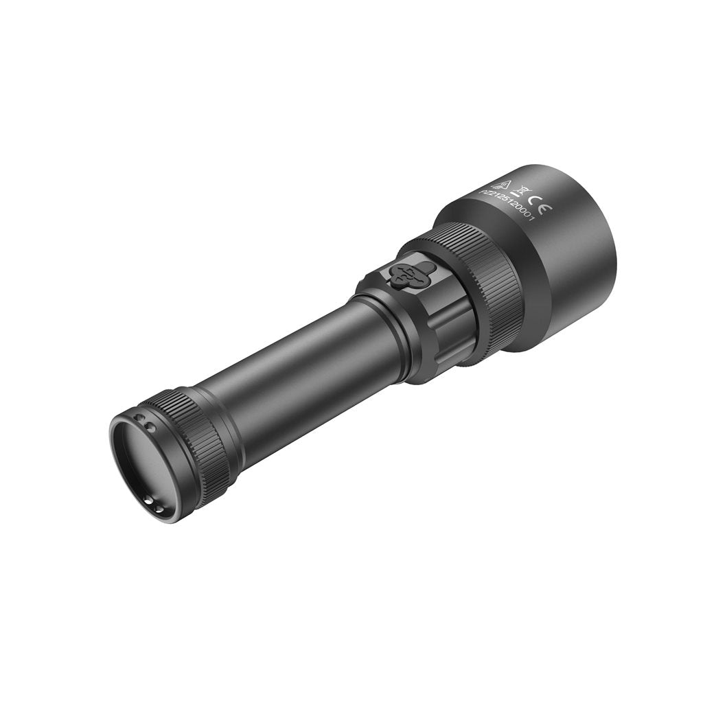 Linterna pz21-sp negra recargable con zoom, 2700 lúmenes y alcance 900 m