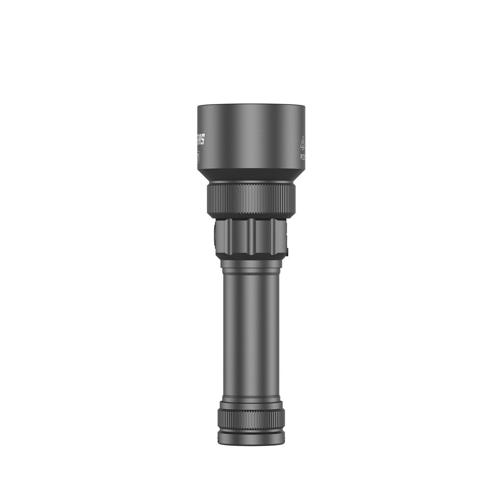 Linterna pz21-sp negra recargable con zoom, 2700 lúmenes y alcance 900 m