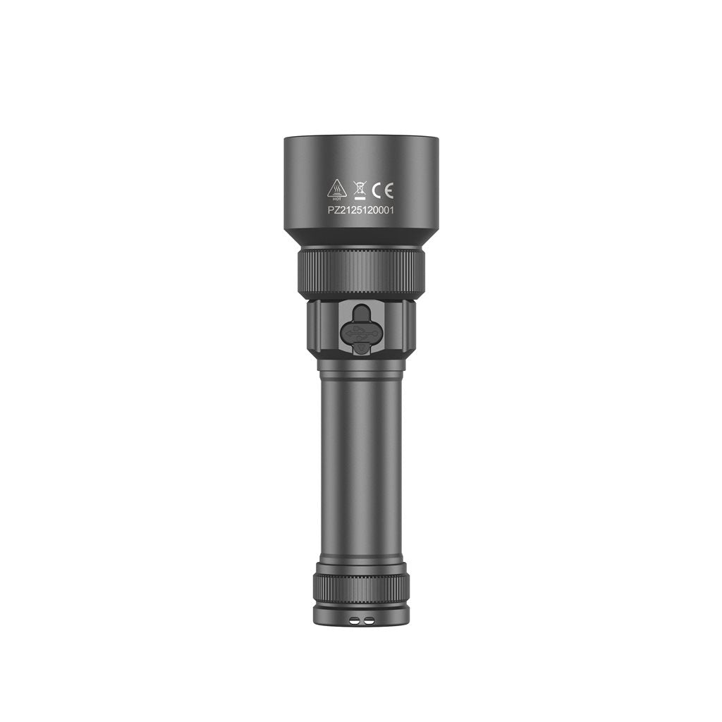 Linterna pz21-sp negra recargable con zoom, 2700 lúmenes y alcance 900 m