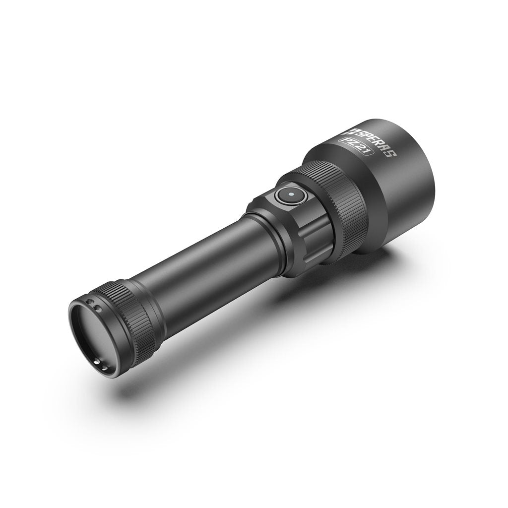 Linterna pz21-sp negra recargable con zoom, 2700 lúmenes y alcance 900 m
