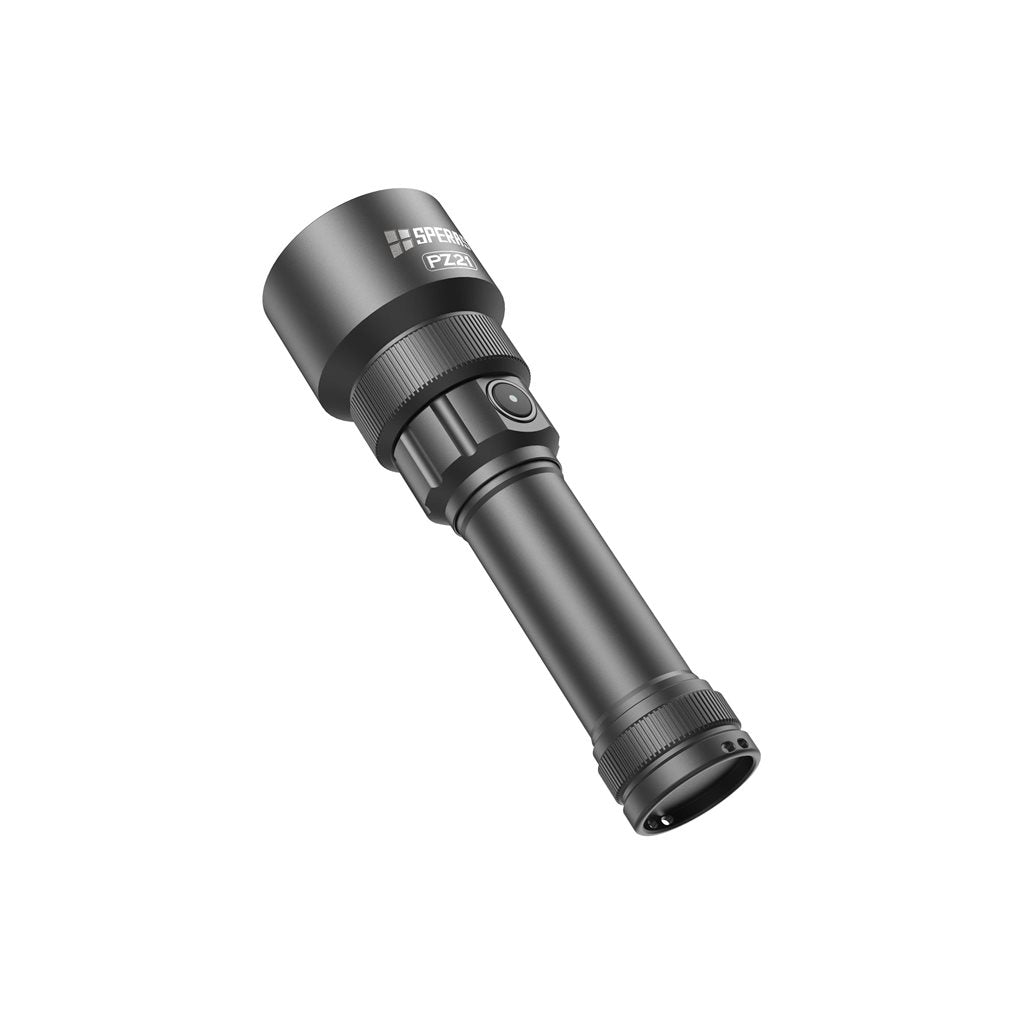 Linterna pz21-sp negra recargable con zoom, 2700 lúmenes y alcance 900 m