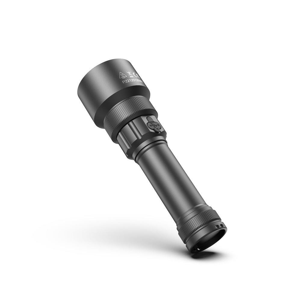 Linterna pz21-sp negra recargable con zoom, 2700 lúmenes y alcance 900 m