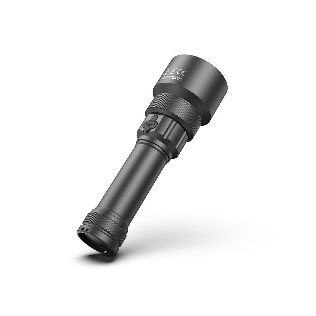 Linterna pz21-sp negra recargable con zoom, 2700 lúmenes y alcance 900 m