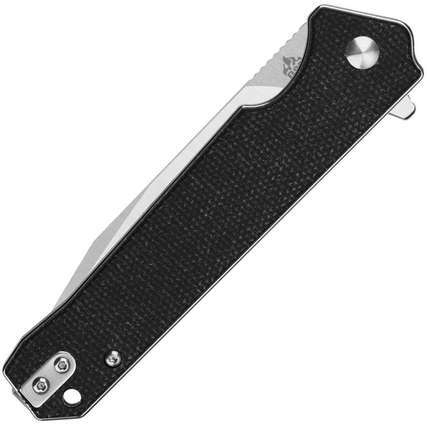 Navaja plegable MAMBA V2 negra con hoja lisa en acero D2