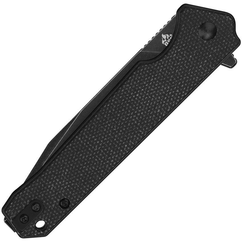 Navaja plegable MAMBA V2 negra con hoja lisa de acero D2