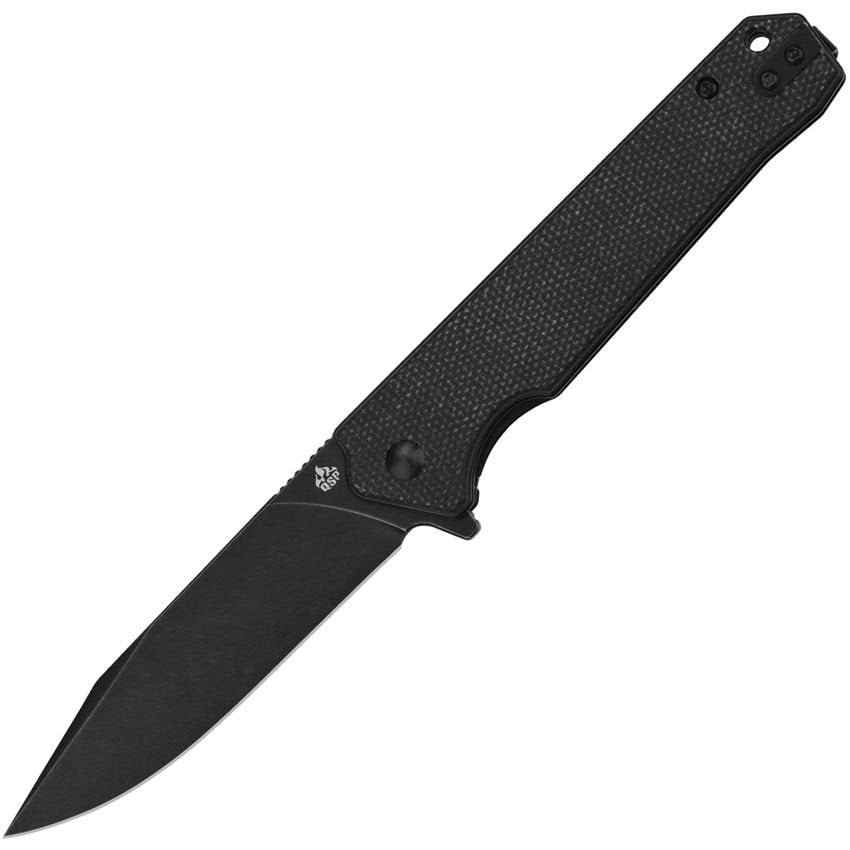 Navaja plegable MAMBA V2 negra con hoja lisa de acero D2