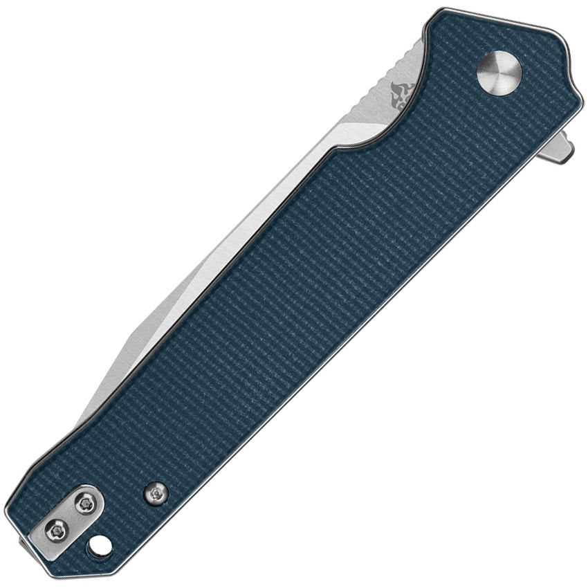 Navaja plegable MAMBA V2 azul con hoja lisa en acero D2