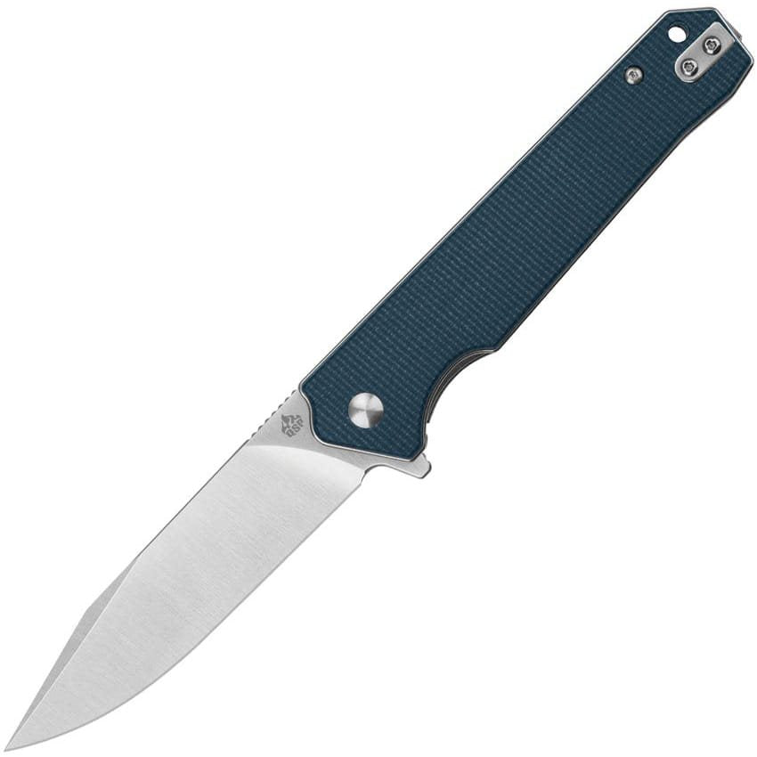Navaja plegable MAMBA V2 azul con hoja lisa en acero D2