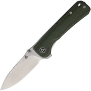 Navaja HAWK plegable verde con hoja lisa de acero Sandvik 14C28N