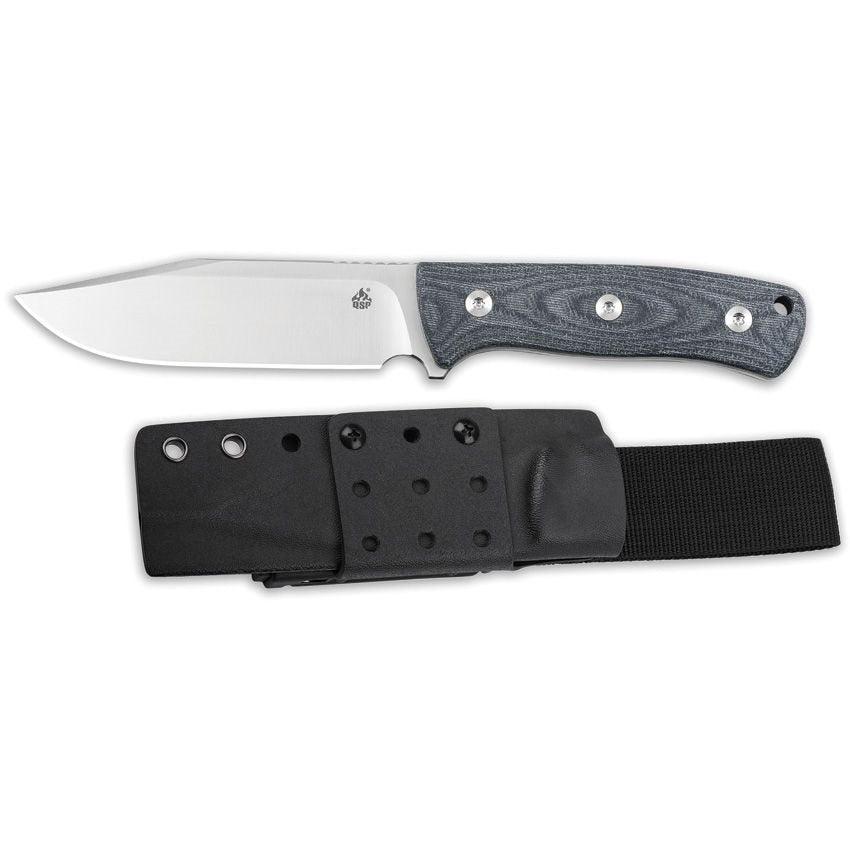 Cuchillo BISON V2 hoja fija D2 azul denim con funda kydex