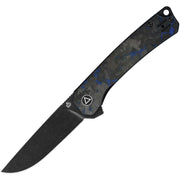 Cuchillo plegable OSPREY con hoja lisa Sandvik 14C28N negro, mango combinado G10 y fibra de carbono, cierre LinerLock